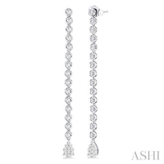 ASHI Pear Shape Lovebright Diamond Long Earrings 670E0PPFGERWG-1.25