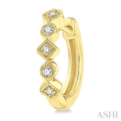 ASHI Petite Diamond Huggie Fashion Earrings 670V8PPTSERYG