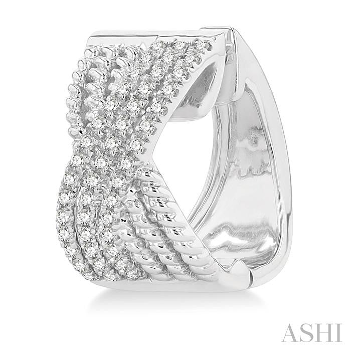 ASHI Petite Diamond Huggie Fashion Earrings 671W5PPFGERWG