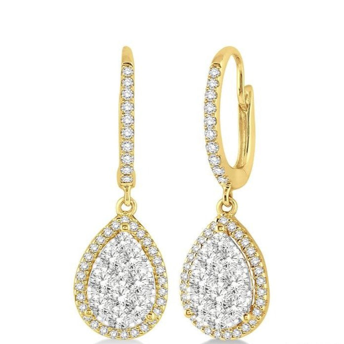Parkplace Jewelers Pear Shape Halo Lovebright Essential Diamond Earrings 96092PPFVERYW