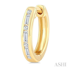 ASHI Channel Set Petite Diamond Huggie Fashion Earrings 672X7PPTGERYG