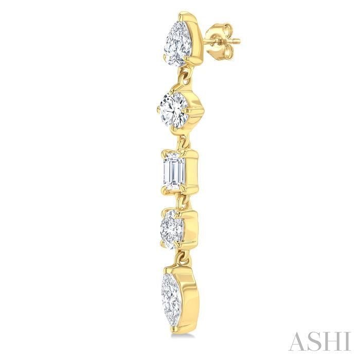 ASHI Mixed Shape Diamond Fashion Earrings 675E1PPFGERYG
