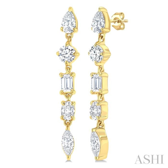 ASHI Mixed Shape Diamond Fashion Earrings 675E1PPFGERYG