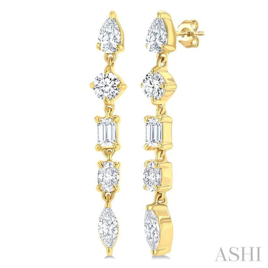 ASHI Mixed Shape Diamond Fashion Earrings 675E1PPFGERYG