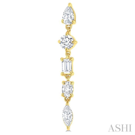 ASHI Mixed Shape Diamond Fashion Earrings 675E1PPFGERYG