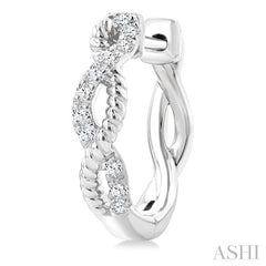 ASHI Twisted Petite Diamond Huggie Fashion Earrings 676V6PPTGERWG
