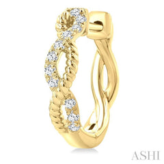 ASHI Twisted Petite Diamond Huggie Fashion Earrings 676V6PPTGERYG
