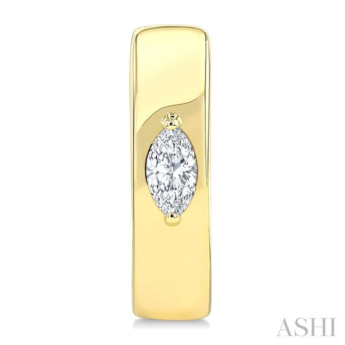 ASHI Marquise Shape Petite Prong Diamond Huggie Earrings 676X8PPTGERYG-MQ