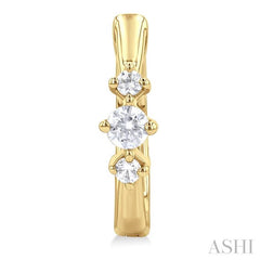 ASHI Past Present & Future Diamond Huggie Fashion Earrings 677V6PPTGERYG