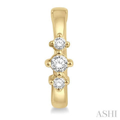 ASHI Past Present & Future Petite Diamond Huggie Fashion Earrings 677V8PPTGERYG