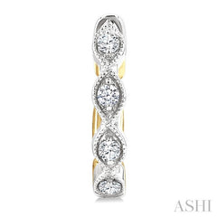 ASHI Reversible Petite Diamond Huggie Fashion Earrings 677W7PPTSERWY