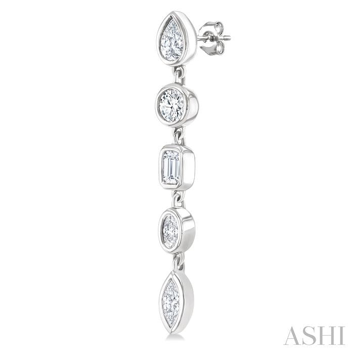 ASHI Mixed Shape Diamond Fashion Earrings 678E1PPFGERWG
