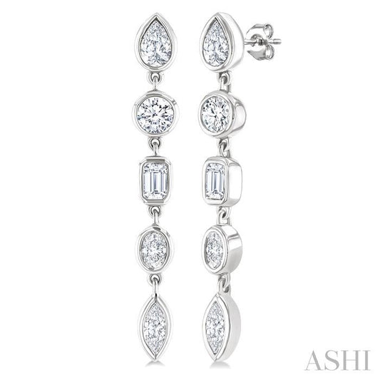 ASHI Mixed Shape Diamond Fashion Earrings 678E1PPFGERWG