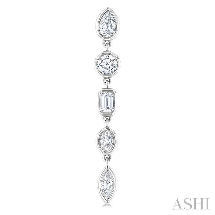 ASHI Mixed Shape Diamond Fashion Earrings 678E1PPFGERWG