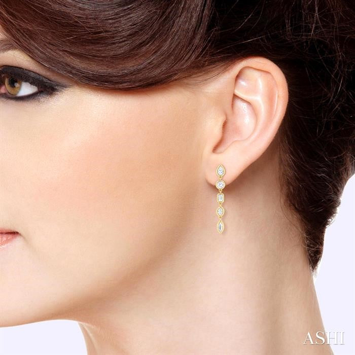 ASHI Mixed Shape Diamond Fashion Earrings 678E1PPFGERYG