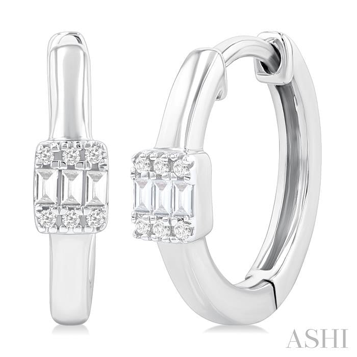 ASHI Fusion Petite Diamond Fashion Huggie Earrings 679W8PPTGERWG