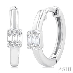 ASHI Fusion Petite Diamond Fashion Huggie Earrings 679W8PPTGERWG