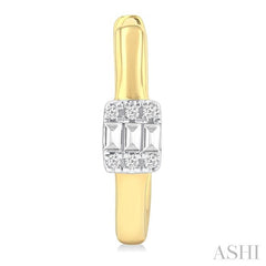 ASHI Fusion Petite Diamond Fashion Huggie Earrings 679W8PPTGERYG