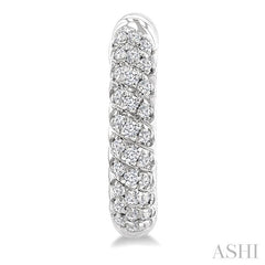 ASHI Twisted Petite Diamond Huggie Fashion Earrings 680W7PPTSERWG