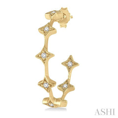 ASHI Inside-Out Diamond Half Hoop Earrings 68147PPFHERYG