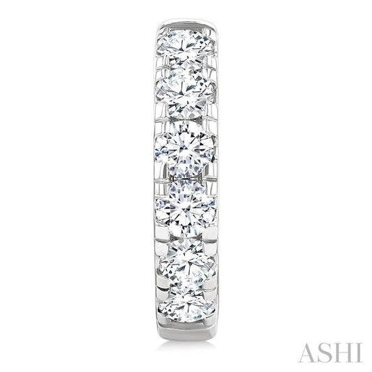 ASHI Round Shape Diamond Hoop Earrings 68210PPFGERWG-1.5