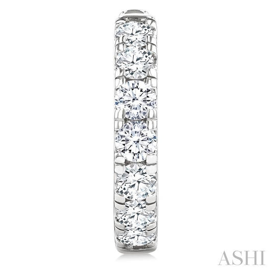 ASHI Round Shape Diamond Hoop Earrings 68210PPFGERWG-2.0