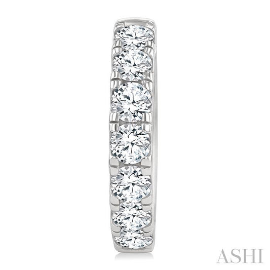 ASHI Round Shape Diamond Hoop Earrings 68210PPFGERWG-2.5