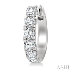 ASHI Round Shape Diamond Hoop Earrings 68210PPFGERWG-3.0