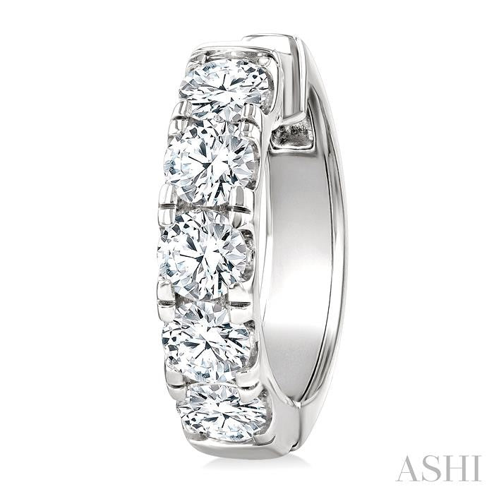 ASHI Round Shape Diamond Hoop Earrings 68210PPFGERWG-4.0