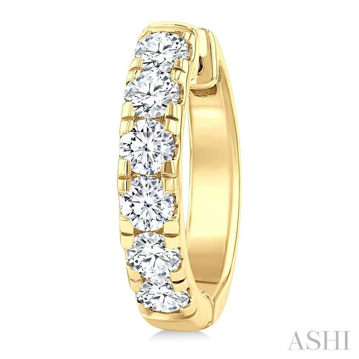 ASHI Round Shape Diamond Hoop Earrings 68210PPFGERYG-1.5