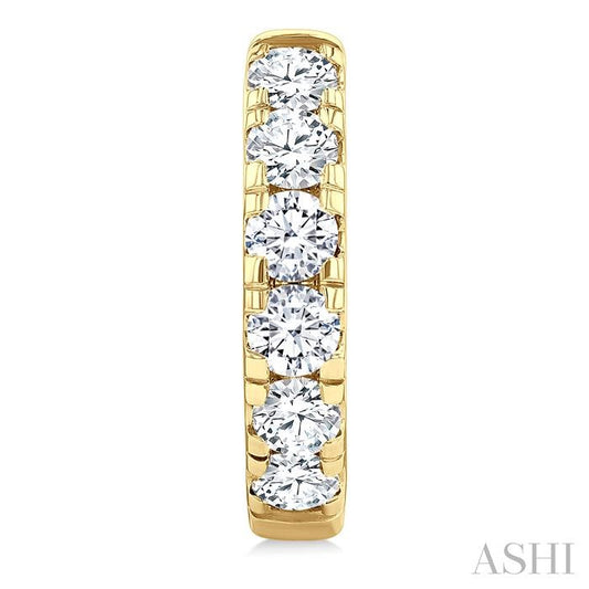 ASHI Round Shape Diamond Hoop Earrings 68210PPFGERYG-1.5