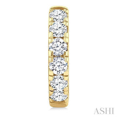 ASHI Round Shape Diamond Hoop Earrings 68210PPFGERYG-1.5