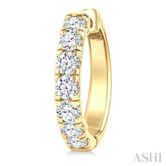 ASHI Round Shape Diamond Hoop Earrings 68210PPFGERYG-2.0