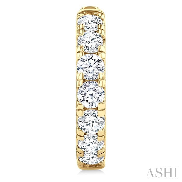 ASHI Round Shape Diamond Hoop Earrings 68210PPFGERYG-2.0