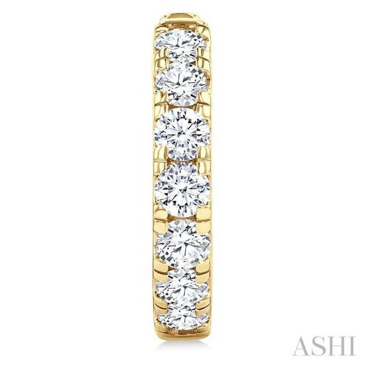 ASHI Round Shape Diamond Hoop Earrings 68210PPFGERYG-2.0