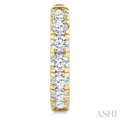 ASHI Round Shape Diamond Hoop Earrings 68210PPFGERYG-2.0