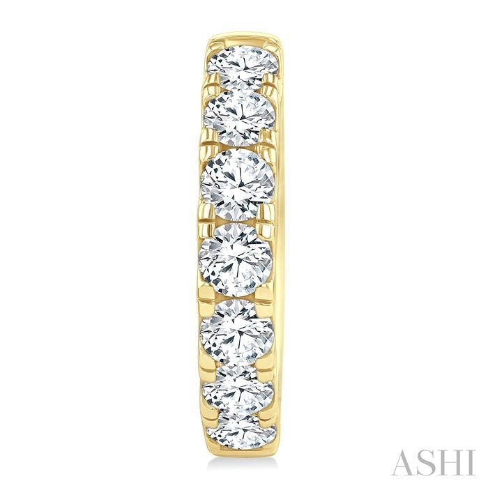 ASHI Round Shape Diamond Hoop Earrings 68210PPFGERYG-2.5