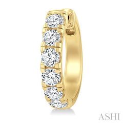 ASHI Round Shape Diamond Hoop Earrings 68210PPFGERYG-3.0