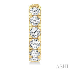 ASHI Round Shape Diamond Hoop Earrings 68210PPFGERYG-3.0