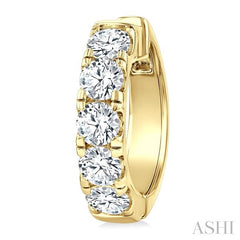 ASHI Round Shape Diamond Hoop Earrings 68210PPFGERYG-4.0