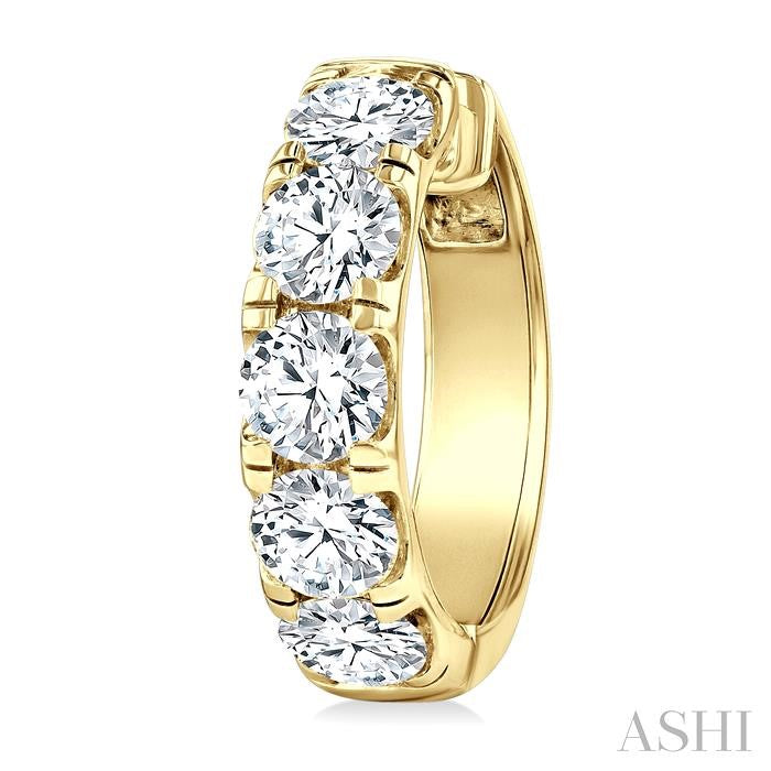 ASHI Round Shape Diamond Hoop Earrings 68210PPFGERYG-5.0