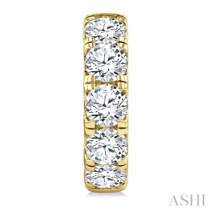 ASHI Round Shape Diamond Hoop Earrings 68210PPFGERYG-5.0