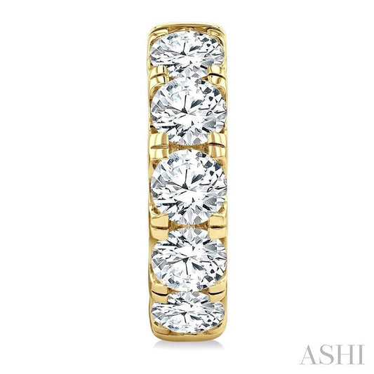 ASHI Round Shape Diamond Hoop Earrings 68210PPFGERYG-5.0