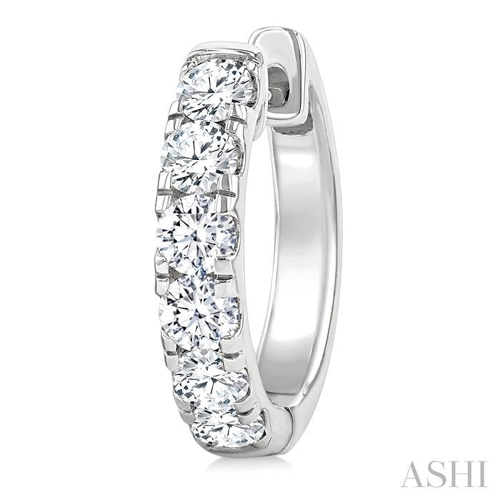 ASHI Round Shape Diamond Hoop Earrings 68211PPFGERWG