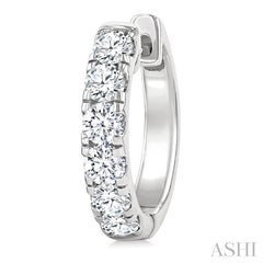 ASHI Round Shape Diamond Hoop Earrings 68211PPFGERWG
