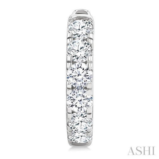ASHI Round Shape Diamond Hoop Earrings 68211PPFGERWG