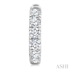 ASHI Round Shape Diamond Hoop Earrings 68211PPFGERWG