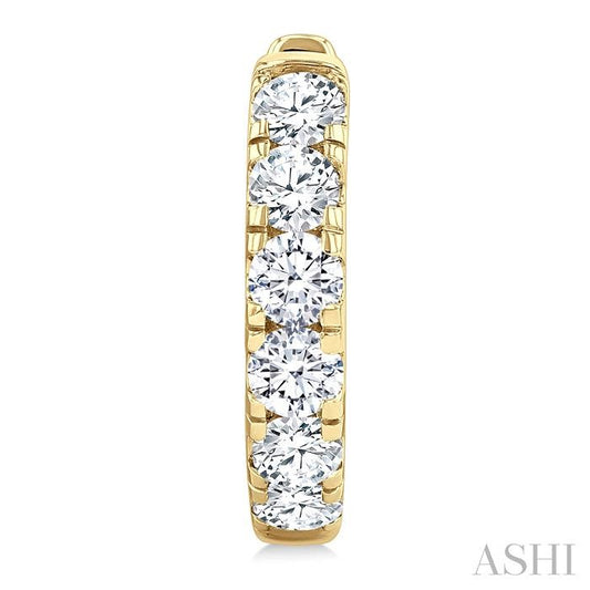 ASHI Round Shape Diamond Hoop Earrings 68211PPFGERYG