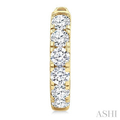 ASHI Round Shape Diamond Hoop Earrings 68211PPFGERYG