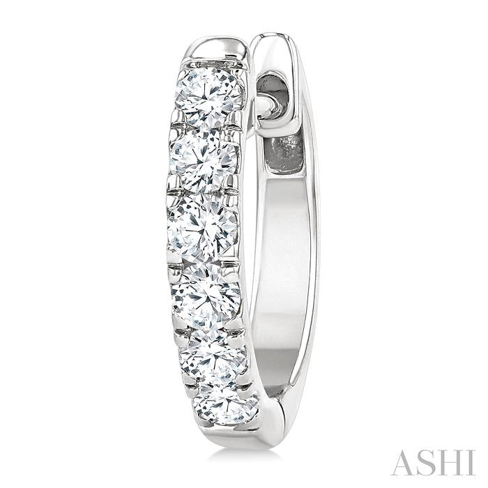 ASHI Round Shape Diamond Hoop Earrings 68213PPFGERWG
